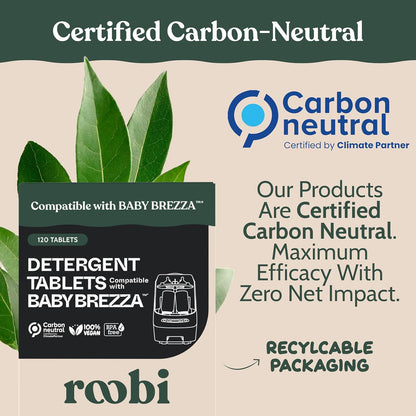 Roobi Descaling Solution Compatible with Baby Brezza. Specially Formulated to Clean & Descale Baby Appliances. Up to 2 Uses per Bottle, 2 Pack. Carbon Neutral.