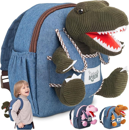 Green Dinosaur Toys for Kids 2-5, Gifts for 2 Year Old Boy, Gifts for 3 Year Old Boys, Toddler Dinosaur Backpack