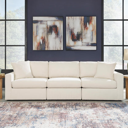 Signature Design by Ashley Modmax Coastal Press-Back Swivel Glider Rocker Recliner with Machine Washable Cover, Hidden Storage Compartments and 2 Bolster Pillows, Beige - Colors B