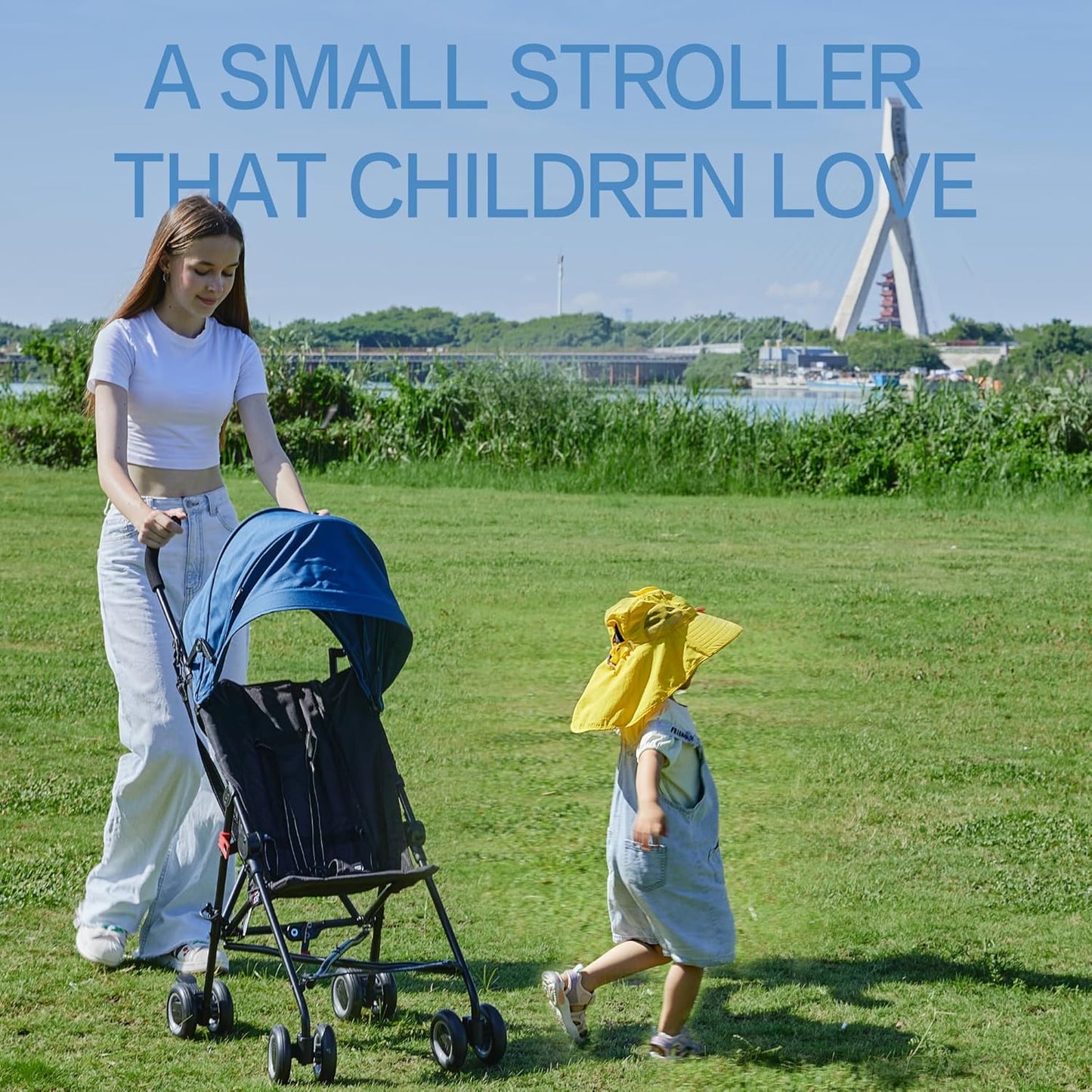 Baby Stroller, Cool Kids Lightweight Travel Stroller with Carrier for Walking, Shopping, and Playgrounds