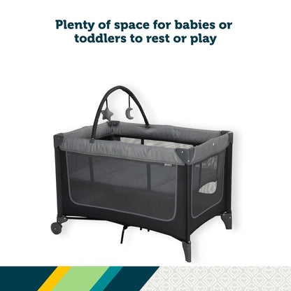 Safety 1st Basic 2-in-1 Play Yard with Bassinet, Gray