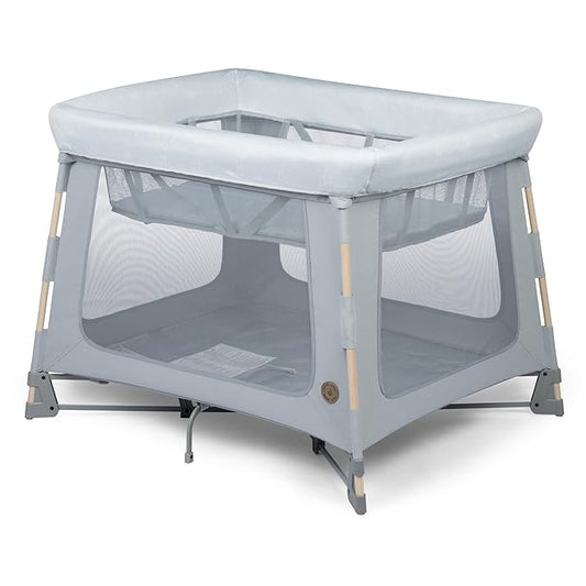 Maxi-Cosi Swift Baby Playard with Mat, Baby Playpen, Play Yard with Bassinet, Portable Playpen for Babies and Toddlers, Classic Slate