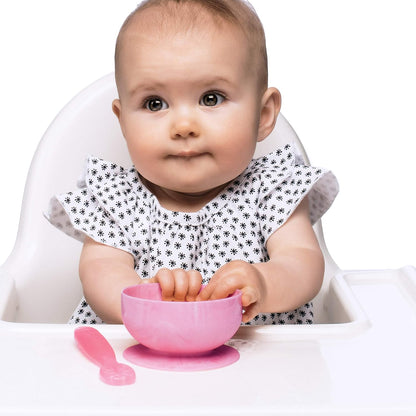 ChooMee Silicone Baby Suction Bowls | Non Slip Extra Strong Suction Base with Durable and Firm Bowl | Ideal for Infant and Toddler Baby Led Feeding | Small 2 CT