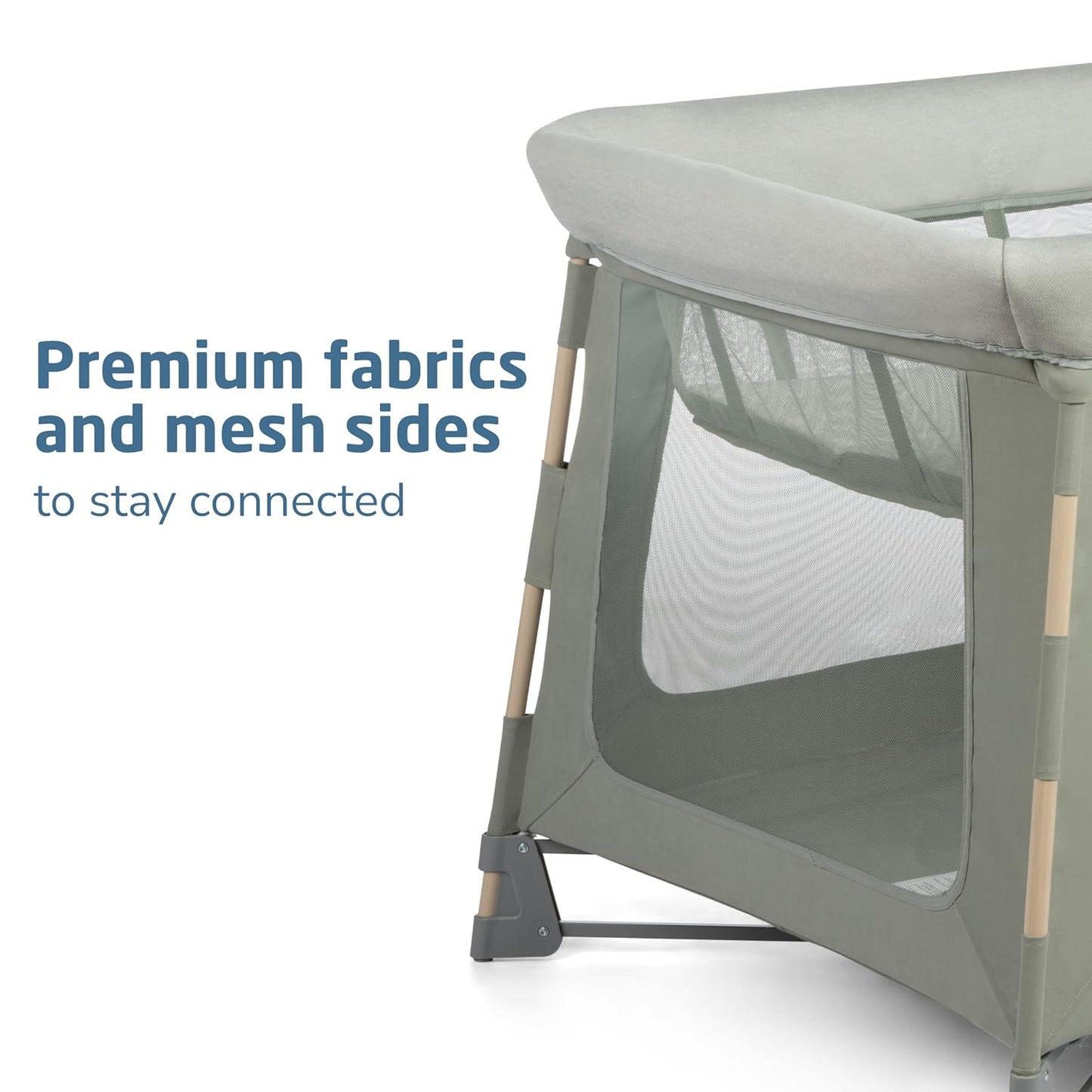 Maxi-Cosi Swift Baby Playard with Mat, Baby Playpen, Play Yard with Bassinet, Portable Playpen for Babies and Toddlers, Classic Oat