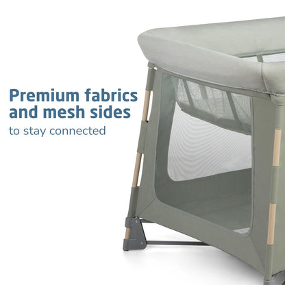 Maxi-Cosi Swift Baby Playard with Mat, Baby Playpen, Play Yard with Bassinet, Portable Playpen for Babies and Toddlers, Classic Oat