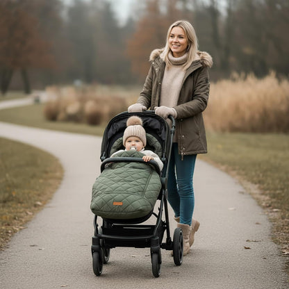 Warm and Cozy Winter Stroller Cover for Baby - Waterproof Bunting Bag with Soft Fleece Lining and Universal Fit for Strollers - Protective Footmuff Blanket for Ultimate Comfort in Wind, Rain & Snow