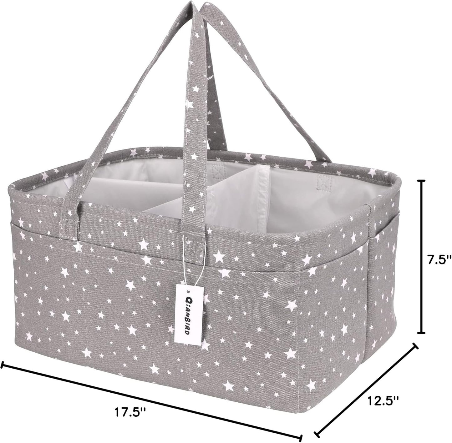 Pink Diaper Caddy Organizer for Baby Girl-Large Portable Diaper Caddy Basket for Changing Table-Diaper Organizer Caddy-Car Travel Tote Bag-Newborn Registry Baby Shower Basket for Diapers & Wipes