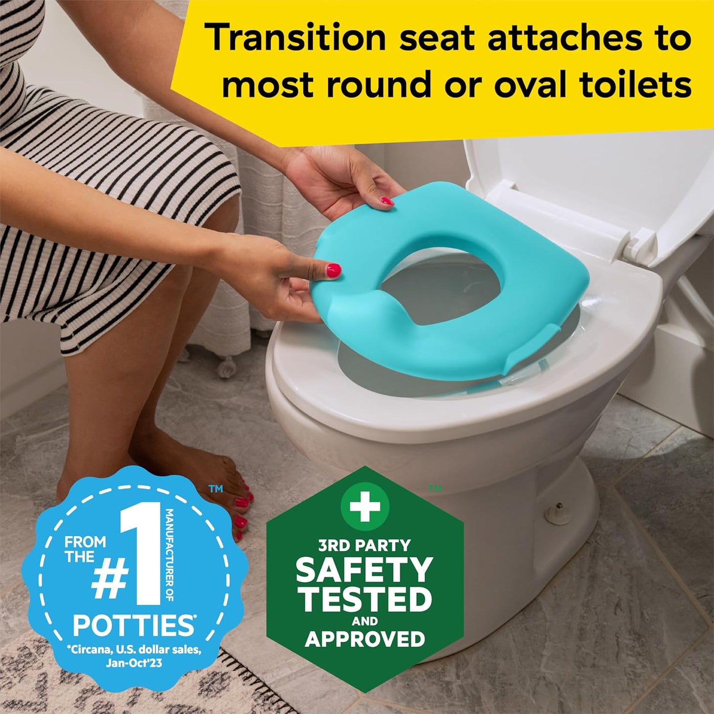 Baby Einstein Geared for Success 2-in-1 Potty Training System, Toilet & Potty Seat Included, Ages 18+ Months, with Music and Spinning Gears