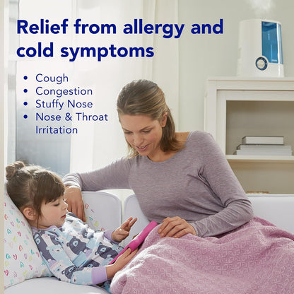 Vicks Warm Mist Humidifier Filter-Free 1-Gal Tank, Auto Shut-Off, Night Light, VapoPad and VapoSteam Compatible