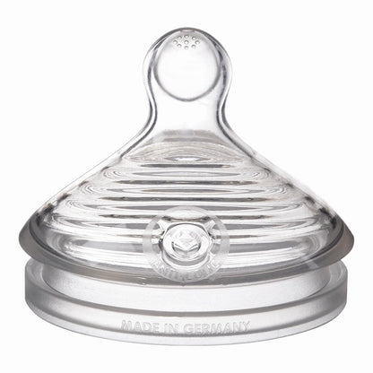 NUK Simply Natural Baby Bottle Nipples - Slow Flow, Silicone, Extra Soft, Anti-Colic Air System, BPA-Free, Pack of 2