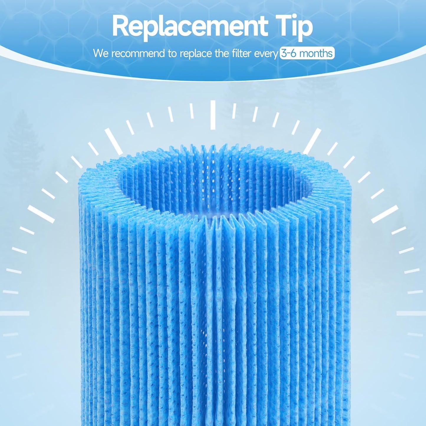 Upgraded Humidifier Wicking Replacement Filter Compatible with Canopy Bedside and Nursery Humidifiers, Replacement Wick, 4 Pack
