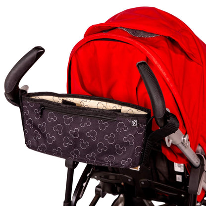 Disney Baby by J.L. Childress Cargo 'N Drinks Parent Tray - Baby Stroller Cup Holder, Essential Travel Accessories, Stroller Caddy Organizer, Fits UPPAbaby, Doona, Nuna, & More - Mickey Mouse