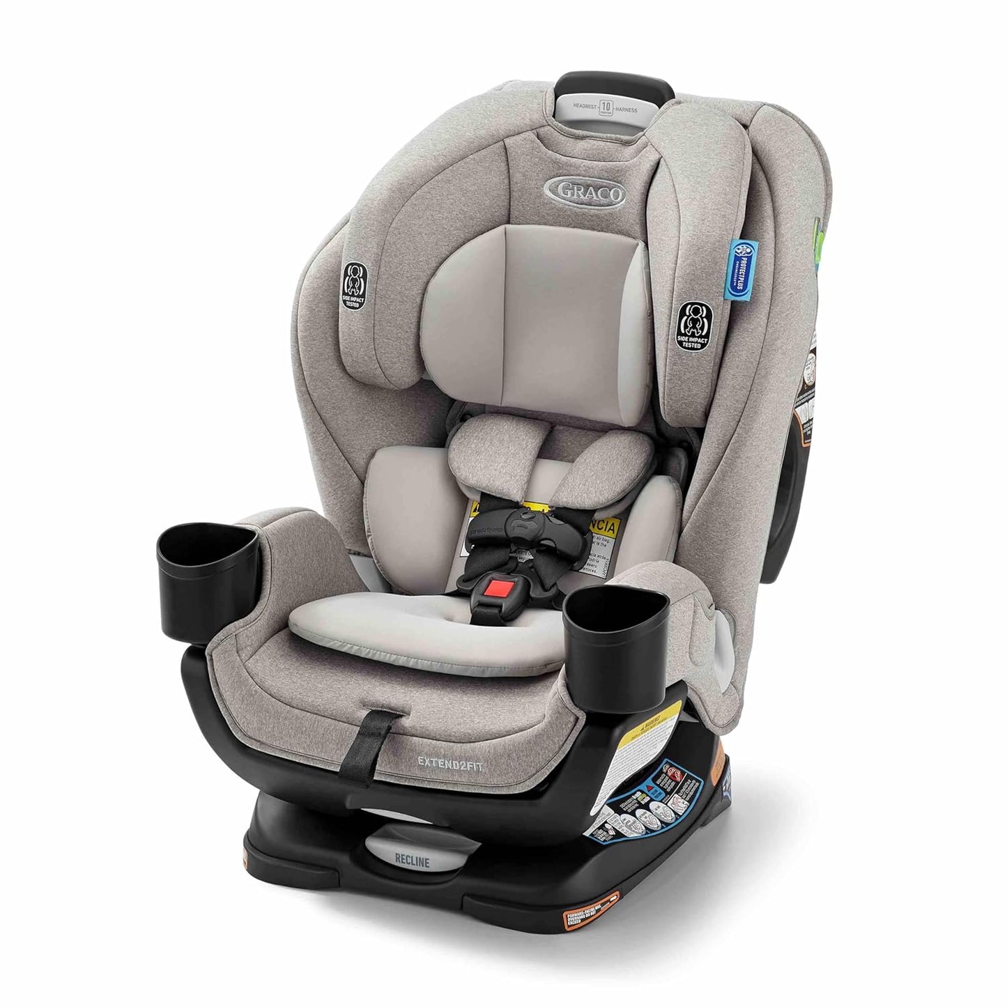 Graco® Extend2Fit Convertible Baby Car Seat, Rear and Forward Facing, Adjustable Extension Panel for Extra Legroom, Kenzie