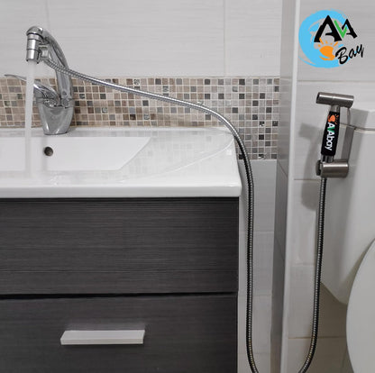 Premium Bidet Sprayer - Handheld Bide Jet Spray for Toilet | Adjustable Water Pressure | Leak-Proof Stainless Steel Toilet Bedit Sprayer | Muslim Shower | Cloth Diaper Washer | Bathroom Bidet