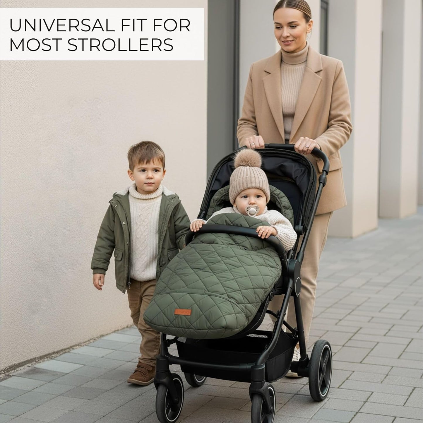 Warm and Cozy Winter Stroller Cover for Baby - Waterproof Bunting Bag with Soft Fleece Lining and Universal Fit for Strollers - Protective Footmuff Blanket for Ultimate Comfort in Wind, Rain & Snow