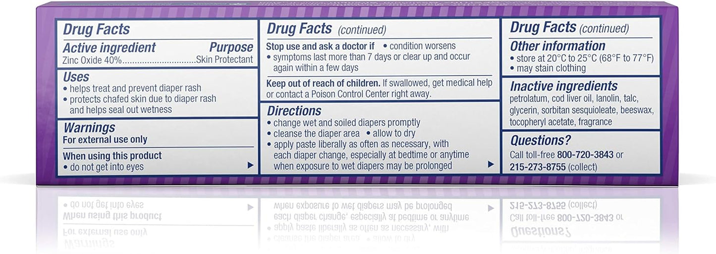 Desitin Maximum Strength Baby Diaper Rash Cream with 40% Zinc Oxide, Travel Size, 1 oz (Pack of 6)