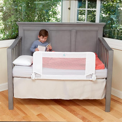 Hiccapop Convertible Crib Bed Rail for Toddlers, Crib Rail Guard with Reinforced Anchor Safety