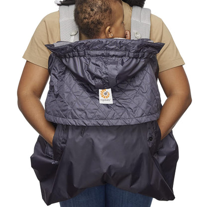 Ergobaby Water Resistant Baby Carrier Rain and Wind Cover, Charcoal