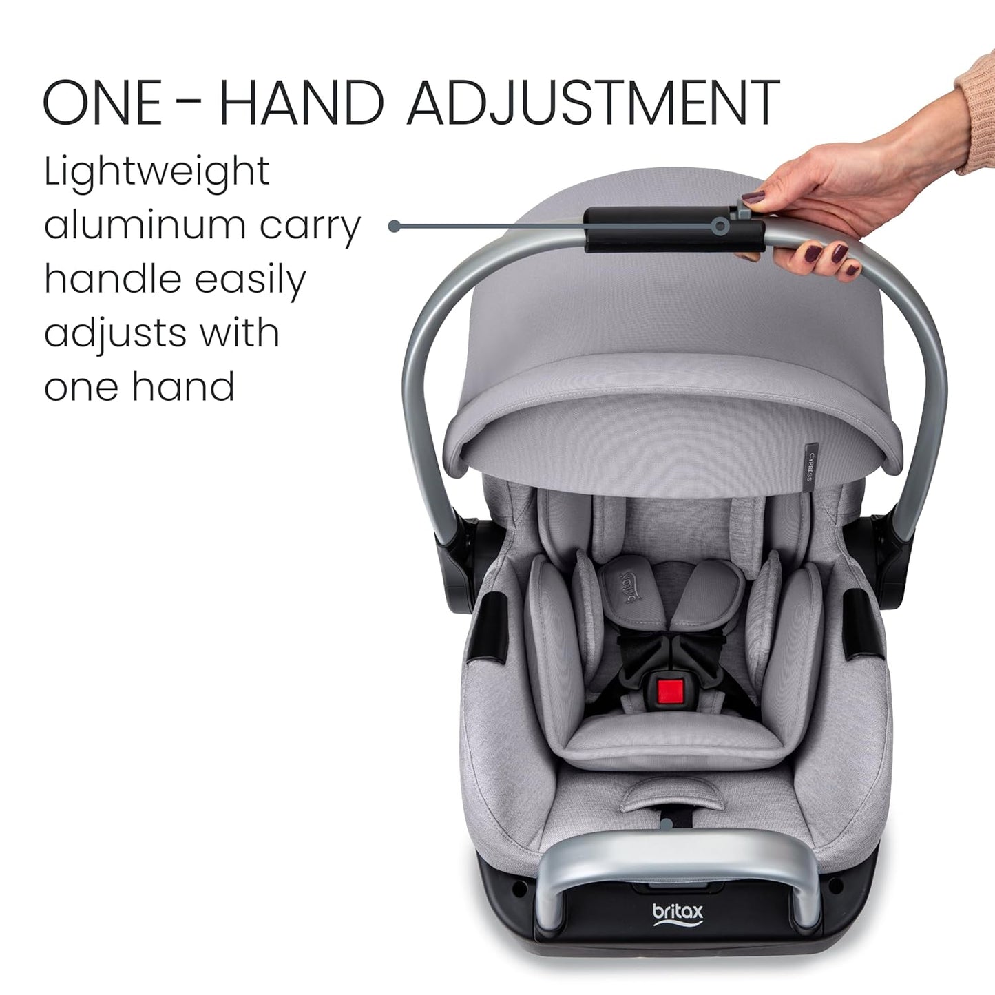 Britax Willow SC Infant Car Seat, Rear Facing Car Seat with Alpine Base, ClickTight Technology, RightSize System, Pindot Stone
