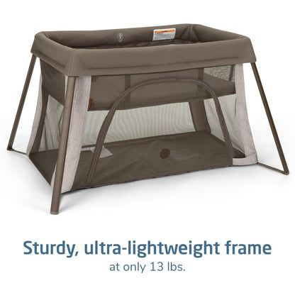 Maxi-Cosi Calao Travel Playard, Infant Bassinet, Toddler Playpen, Portable, Lightweight, Foldable, Easy Setup, with Carry Bag, Breathable Mesh, Truffle