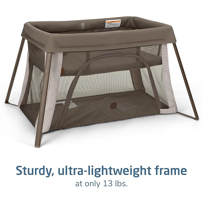 Maxi-Cosi Calao Travel Playard, Infant Bassinet, Toddler Playpen, Portable, Lightweight, Foldable, Easy Setup, with Carry Bag, Breathable Mesh, Truffle