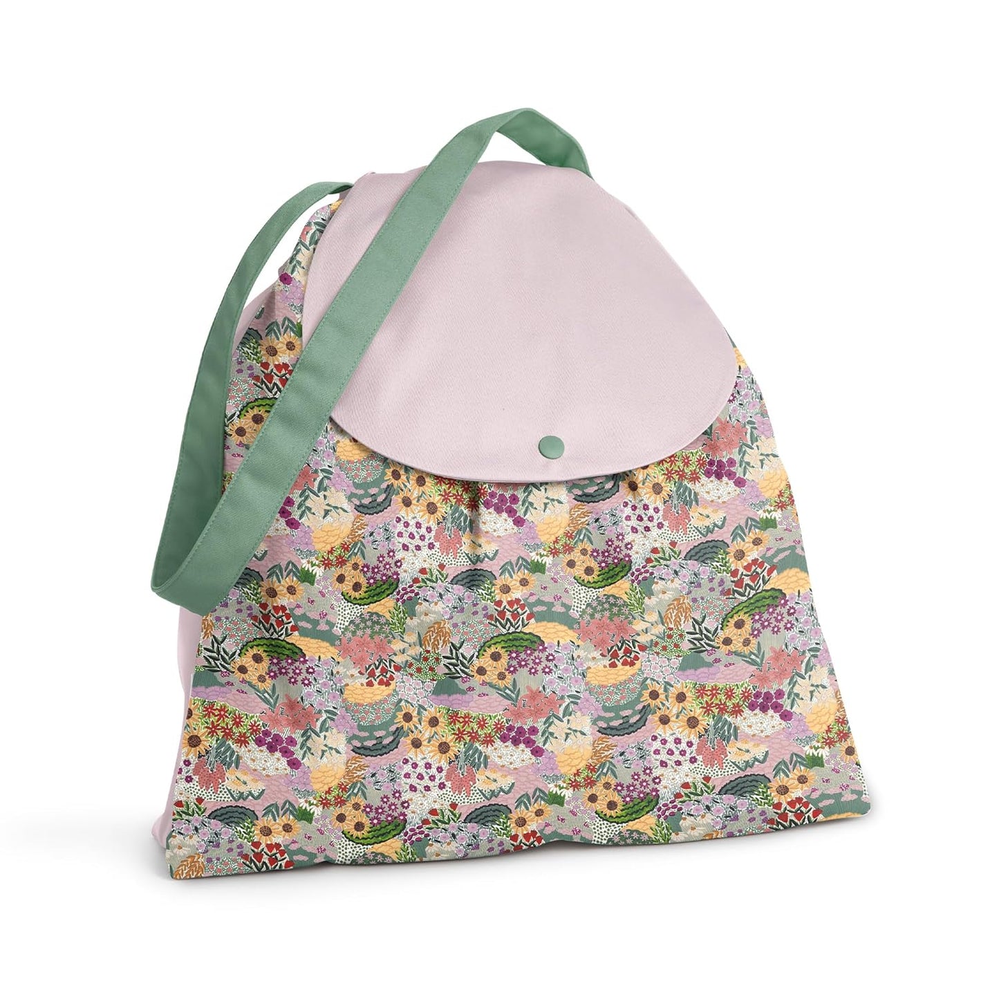 Esembly Day Bag – Reusable Wet and Dry Bag Made From Recycled Fabric With Dual Waterproof Compartments for Cloth Diapers, Swimsuits, Toiletries, and Snacks - Verdant Gingham