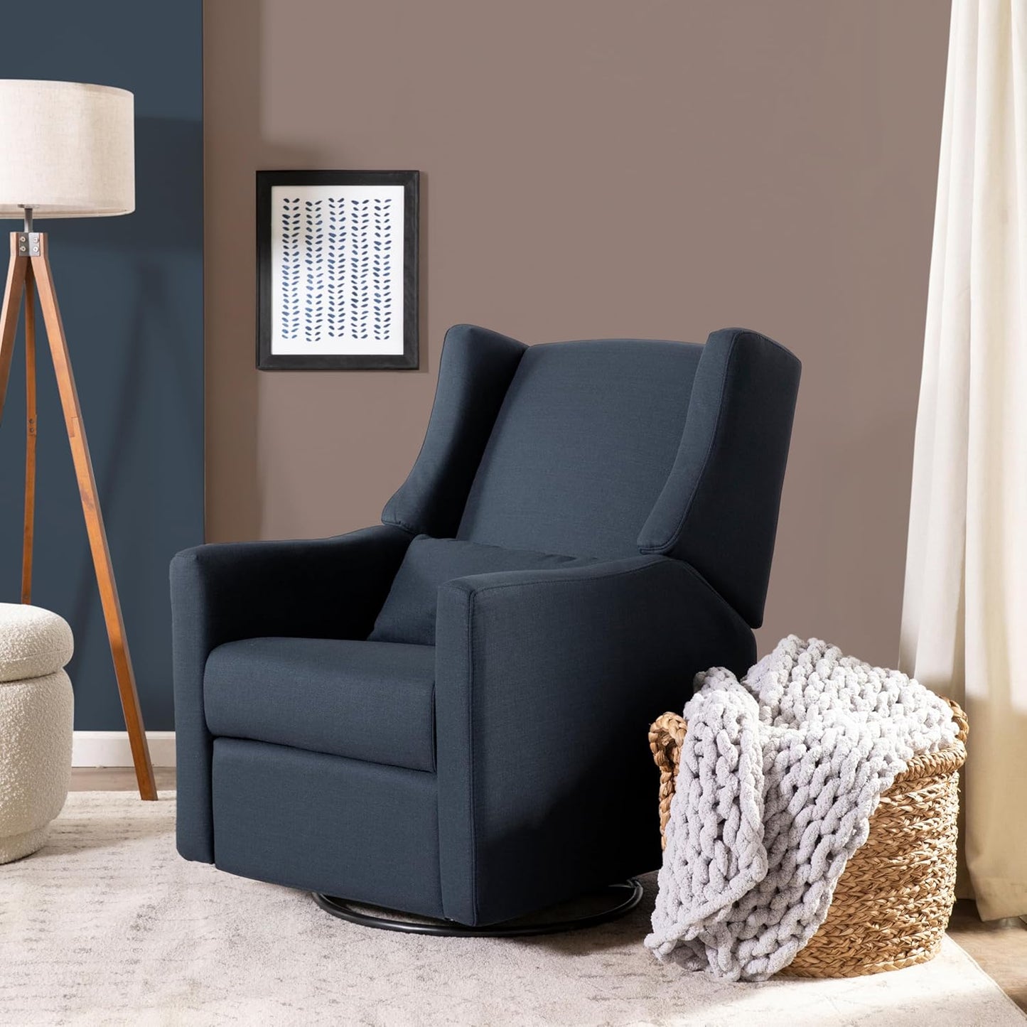 Kiwi Glider Recliner w/Electronic Control and USB | in Almond Teddy Loop w/Light Wood Base, Greenguard Gold Certified
