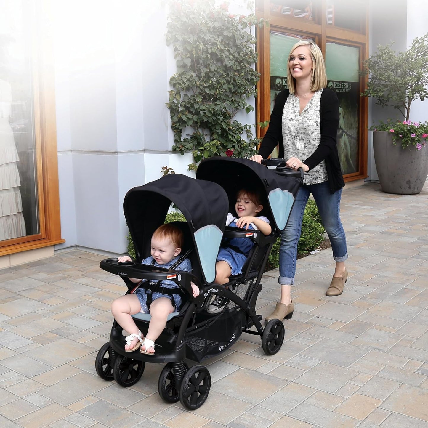 Baby Trend Sit N' Stand® Double 2.0 Stroller, Dash Black