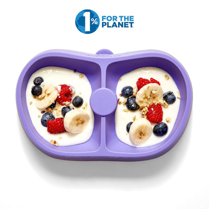 Nummy BOWL - Pure Silicone Bowl with Hidden Suction Cup for Babies and Toddlers | BPA and Phthalate Free | Microwave and Dishwasher Safe | Great Baby Gift (Blue, Puppy Pal Collection)