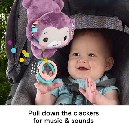 Fisher-Price Baby Toy On-the-Go Koala Soother, Plush Portable Sound Machine with White Noise & Music for Newborns Ages 0+ Months