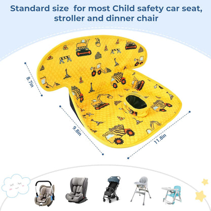 COOLBEBE Infant Car Seat Protector for Potty Training, 2 Pack Dry Waterproof Car Seat Liner Toilet Training for Baby Infant Toddler, Piddle Pads Cover Car Seat Pad for Strollers & Carseat (Grey,2PC)