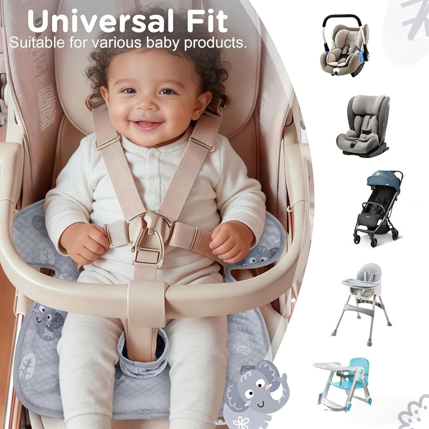 Piddle Pad Car Seat Liner, Waterproof Soft Car Seat Protector for Potty Training, Travel-Friendly Baby Toddler Carseat Cover, Machine Washable Liner for Spills, Potty Accidents (Blue, 2PC)