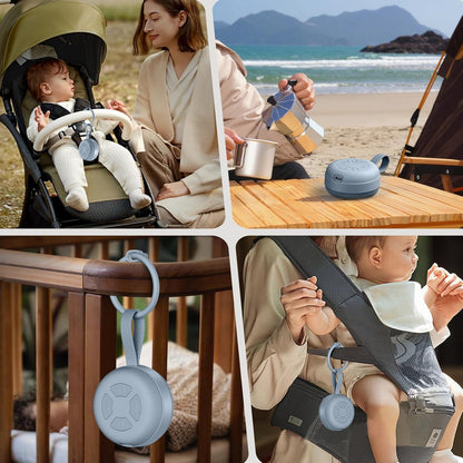 Portable Sound Machine for Baby | White Noise | 12 Soothing Sounds | Noise Canceling for Travel, Office, Nursery | Baby Shower | Registry Gift | Sleep Soother for Babies Kids Adults | Putty