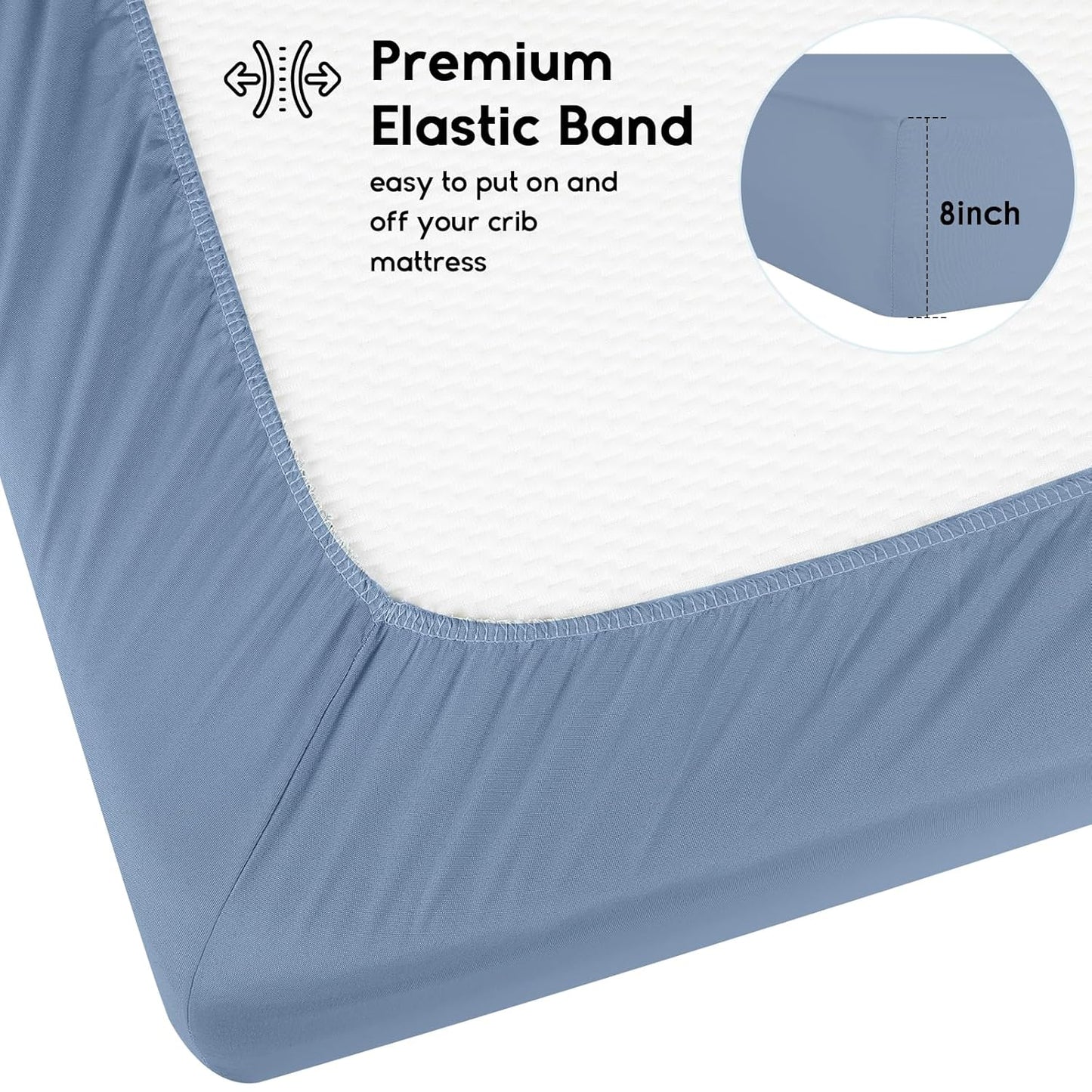 Yoofoss Pack and Play Sheets Fitted, Mini Crib Sheets 2-Pack for Pack N Play Mattress, Stretchy Playard Sheet, Soft and Breathable Green+Giraff