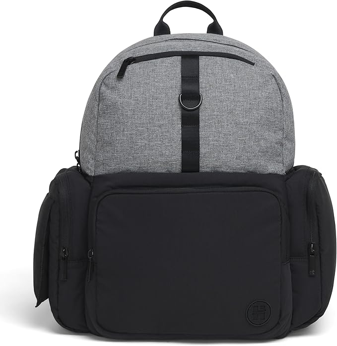 HUGGIES Unisex-adult Day Pack Diaper Backpack, Dark Grey Heather/Black, One Size
