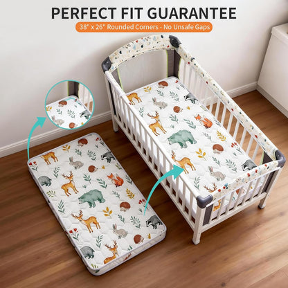 Pack and Play Mattress Pad 38x26x1.5 – Non-Slip Bottom & Breathable Playpen Mattress for Baby, Firm Foam Pack n Play Mattress Replacement for Graco/Baby Trend Playard, Soft Portable Mini Crib Mattress