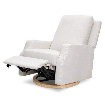 Namesake Crewe Glider Recliner Nursery Chair - GREENGUARD Gold & Certi-PUR US Certified Rocker Recliner - Glider Rocking Chair for Nursery & Living Room - Manual, 360° Swivel, Tan Gingham