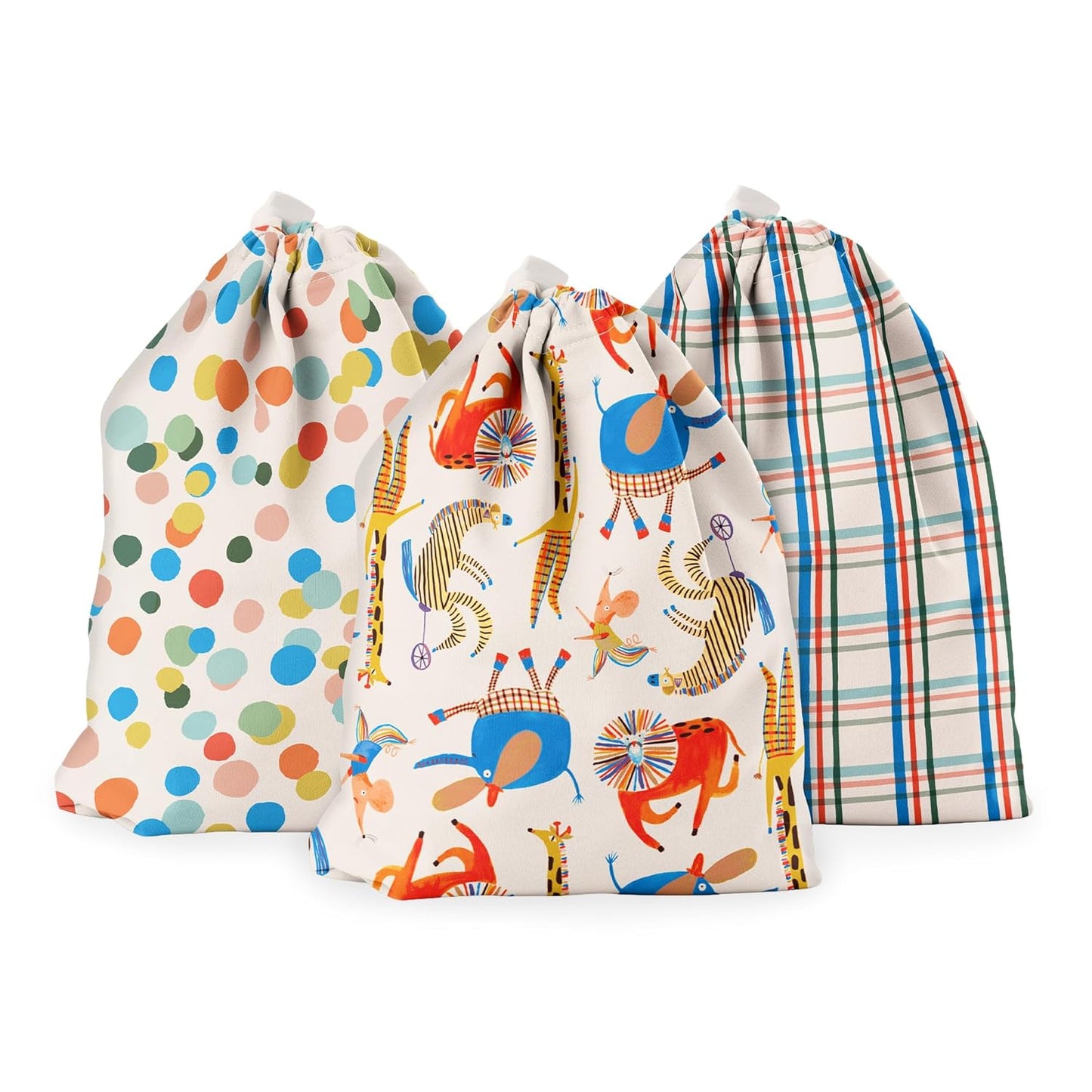 Esembly Day Bag – Reusable Wet and Dry Bag Made From Recycled Fabric With Dual Waterproof Compartments for Cloth Diapers, Swimsuits, Toiletries, and Snacks - Verdant Gingham
