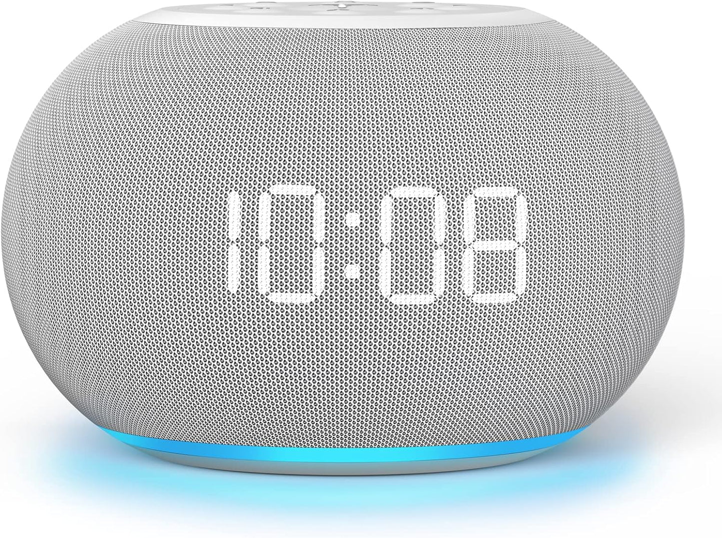 Reacher Auto-Dimmable Alarm Clock White Noise Machine with Night Light, 20 Soothing Sounds, Sleep Timer, Fabric LED Display, Precise Volume Control, Small Sound Machine for Nursery, Baby