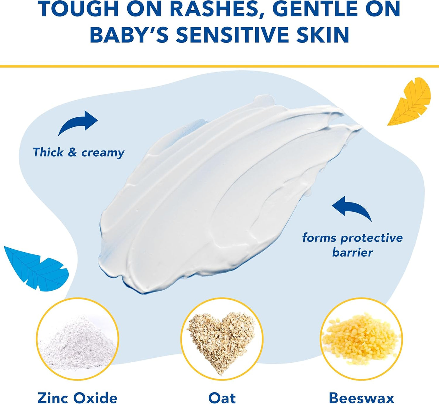 Triple Paste Diaper Rash Cream for Baby - 8 Oz Tub – Zinc Oxide Ointment Treats, Soothes & Prevents Diaper Rash, Pediatrician-Recommended Hypoallergenic Formula, Baby Essentials for Daily & Overnight