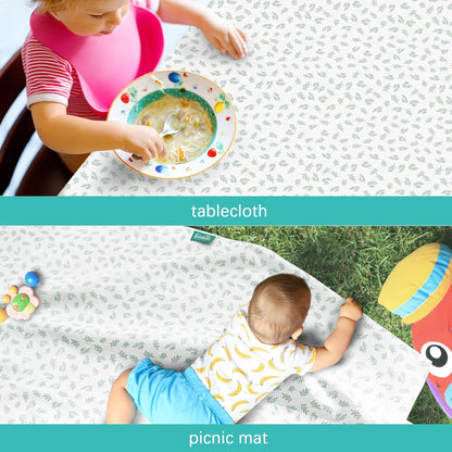 Splat Mat 2 Pack for Under High Chair & Arts & Crafts & Eating Mess, Waterproof 42''×46'' Baby Playtime Anti-Slip High Chair Mat for Floor or Table, Reusable & Portable Splash Mat