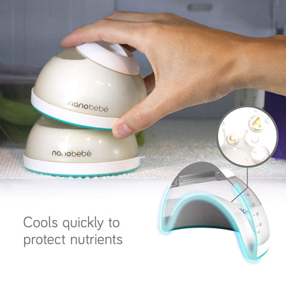 Nanobebe Breastmilk Baby Bottle Anti-Colic Starter Set with Silicone Pacifiers, Breast Pump Adapter, and Slow Flow Nipples - 5 oz - Teal/Grey