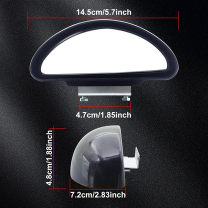 Blind Spot Mirror Adjustable 360 Degree Car Side Mirror, HD Glass Rear View Exterior Accessories Frame Thickness Less than 5MM for Car SUV (long-armed Right)