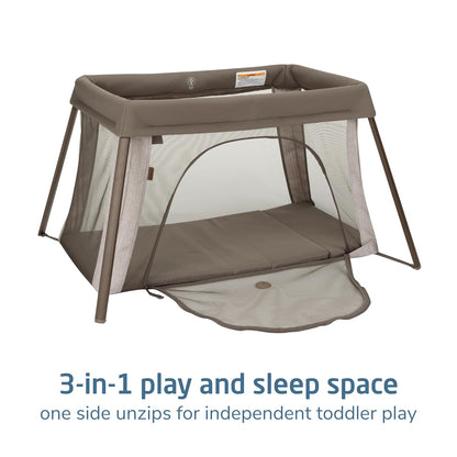 Maxi-Cosi Calao Travel Playard, Infant Bassinet, Toddler Playpen, Portable, Lightweight, Foldable, Easy Setup, with Carry Bag, Breathable Mesh, Truffle