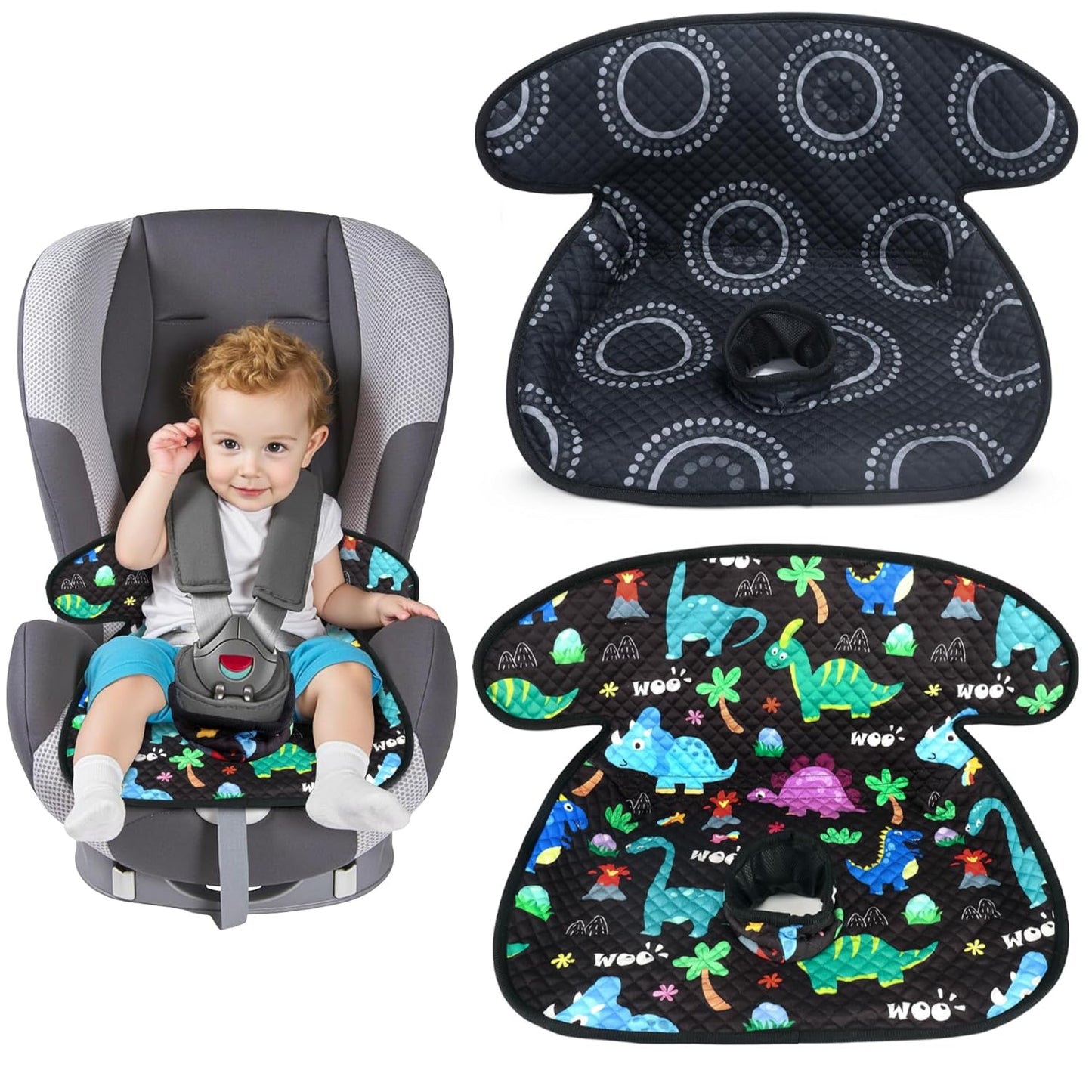 Piddle Pad Car Seat Liner, Waterproof Soft Car Seat Protector for Potty Training, Travel-Friendly Baby Toddler Carseat Cover, Machine Washable Liner for Spills, Potty Accidents (Blue, 2PC)