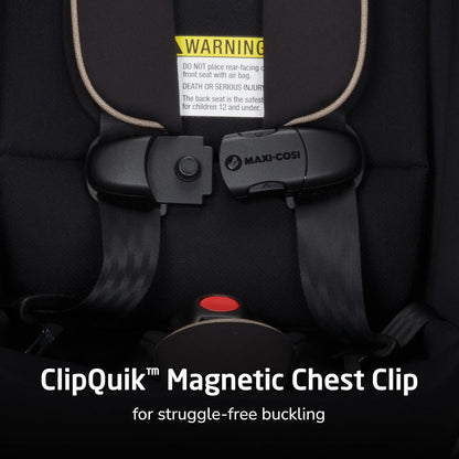 Maxi-Cosi Kani 4-in-1 Infant Kids Convertible Car Seat, Rear-Facing, Forward-Facing, Booster, Slim 3-Across Fit, Magnetic Buckle, 5-Position Recline, Fits 5-100 lbs, 19-57 in, Caspian Caviar