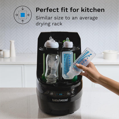 Baby Brezza Bottle Washer Pro - Baby Bottle Washer, Sterilizer + Dryer - All in One Machine Cleans Baby Essentials, Bottles + Pump Parts – Appliance Replaces Bottle Brushes & Drying Racks, Charcoal