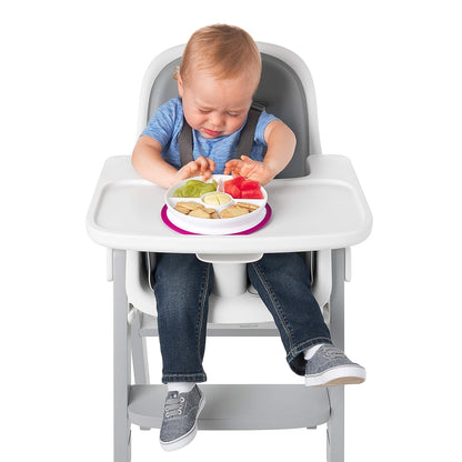 OXO Tot Stick and Stay Suction Divided Plate - Opal