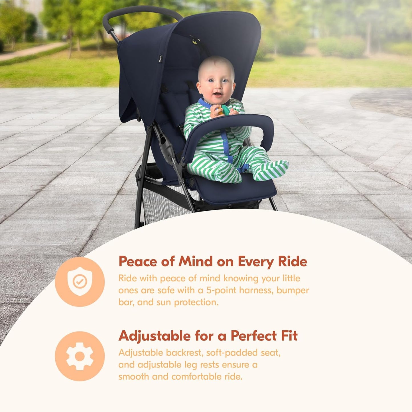 hauck Lightweight and Compact Travel Baby/Toddler Foldable Stroller, Sport, Dark Olive