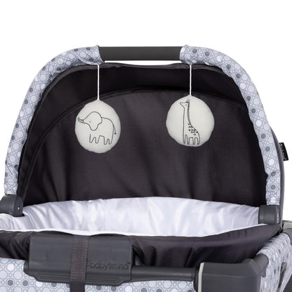 Baby Trend Nursery Den Playard with Snooze Pod and Flip Over Changer, Diamond Sage